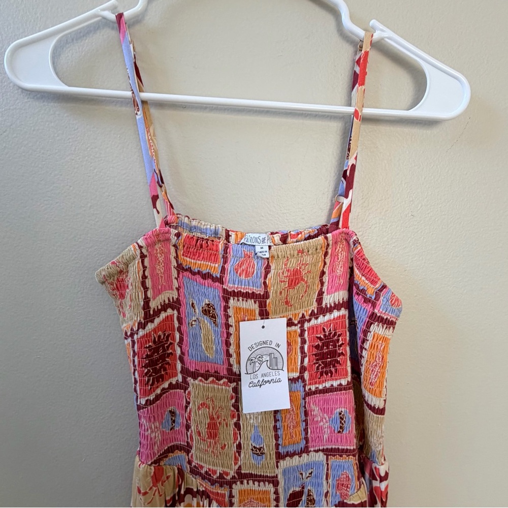 Patrons of Peace Vibrant Patchwork Midi Dress Sz S - Picture 5 of 11